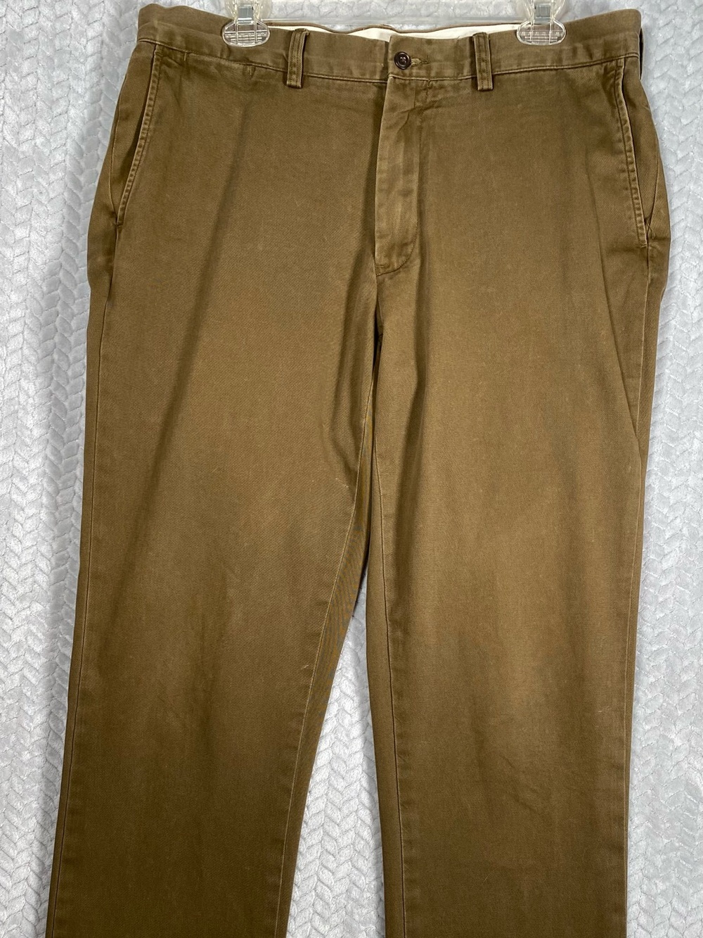 Polo Ralph Lauren Mens Chino Pants 36x34 Brown Straight Leg Flat Front Khakis